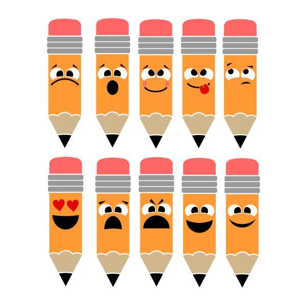 Pencil Emojis Pack Cuttable Design Apex Designs & Fonts