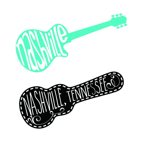 Download Nashville Tennessee Guitar Cuttable Design Apex Embroidery Designs Monogram Fonts Alphabets