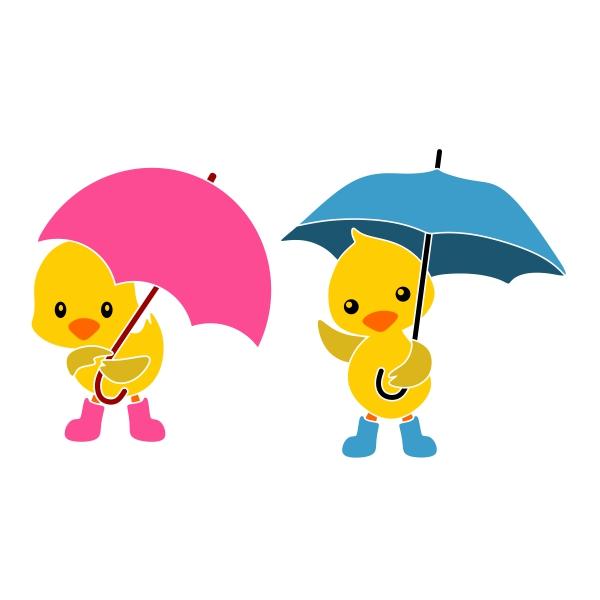 Duck with Umbrella Vectors & Clipart - Apex
